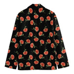 Watercolor Carnation Pattern Print Men's Cotton Blazer
