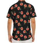 Watercolor Carnation Pattern Print Men's Deep V-Neck Shirt