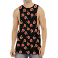 Watercolor Carnation Pattern Print Men's Muscle Tank Top