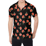 Watercolor Carnation Pattern Print Men's Shirt