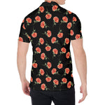 Watercolor Carnation Pattern Print Men's Shirt