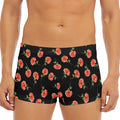 Watercolor Carnation Pattern Print Men's Short Boxer Briefs