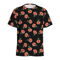 Watercolor Carnation Pattern Print Men's Athletic T-Shirt