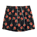Watercolor Carnation Pattern Print Mesh Shorts
