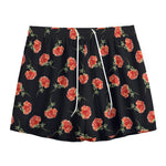 Watercolor Carnation Pattern Print Mesh Shorts