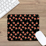 Watercolor Carnation Pattern Print Mouse Pad