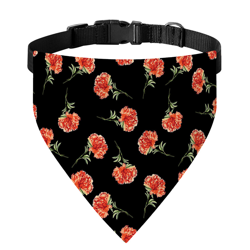 Watercolor Carnation Pattern Print Over The Collar Dog Bandana