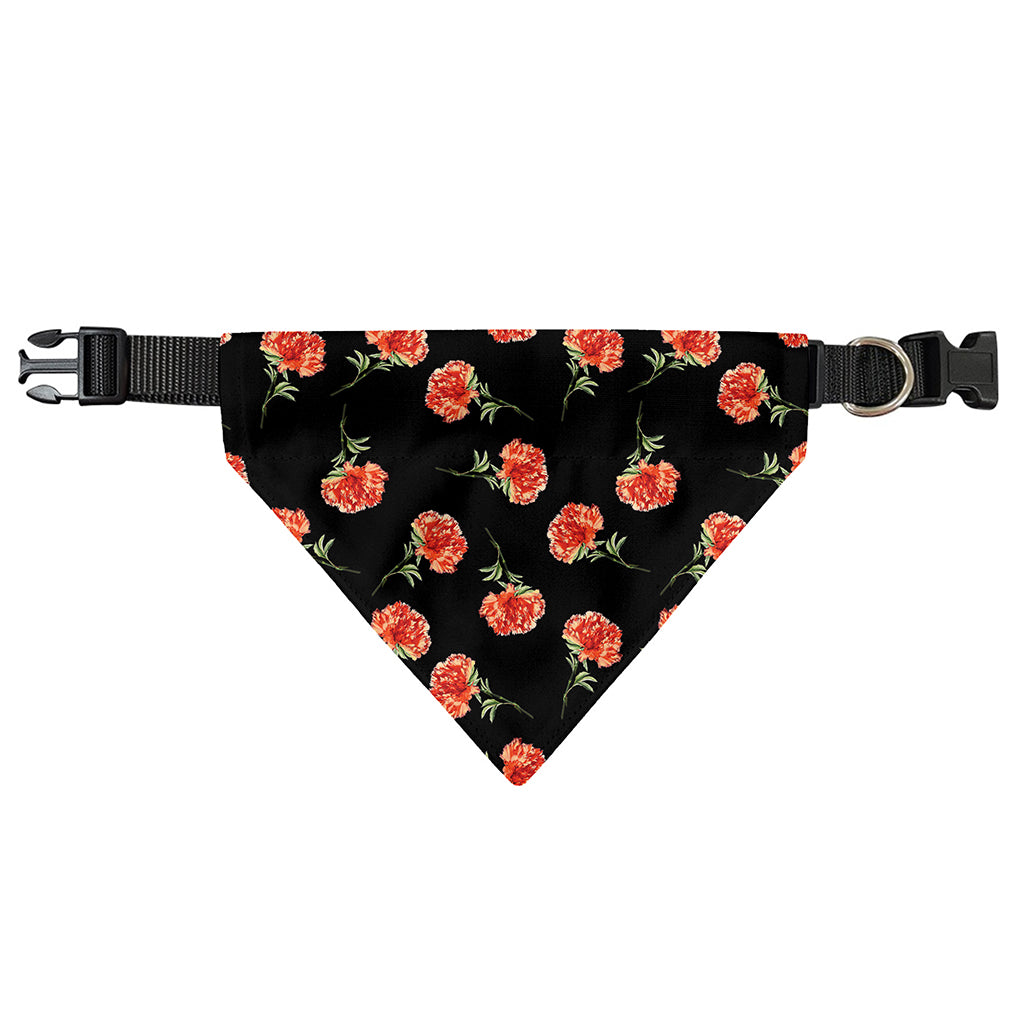 Watercolor Carnation Pattern Print Over The Collar Dog Bandana