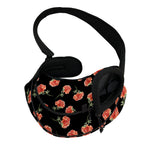 Watercolor Carnation Pattern Print Pet Sling Carrier
