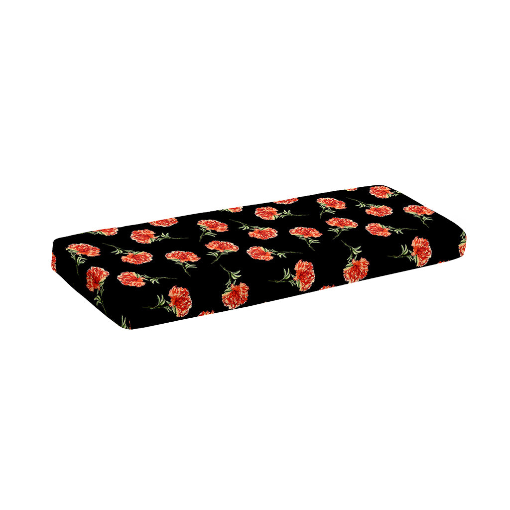 Watercolor Carnation Pattern Print Piano Keyboard Cover