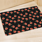 Watercolor Carnation Pattern Print Polyester Doormat