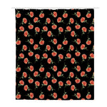 Watercolor Carnation Pattern Print Polyester Shower Curtain