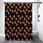 Watercolor Carnation Pattern Print Premium Shower Curtain