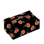 Watercolor Carnation Pattern Print Rectangle Tissue Box Cover