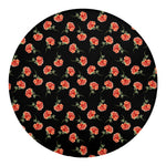 Watercolor Carnation Pattern Print Round Blanket