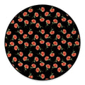 Watercolor Carnation Pattern Print Round Floor Mat