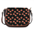 Watercolor Carnation Pattern Print Saddle Bag