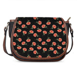 Watercolor Carnation Pattern Print Saddle Bag
