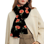 Watercolor Carnation Pattern Print Scarf