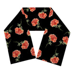 Watercolor Carnation Pattern Print Scarf