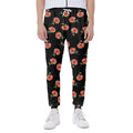 Watercolor Carnation Pattern Print Joggers