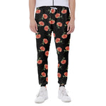 Watercolor Carnation Pattern Print Scuba Joggers