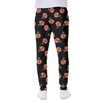 Watercolor Carnation Pattern Print Scuba Joggers