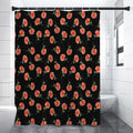 Watercolor Carnation Pattern Print Shower Curtain