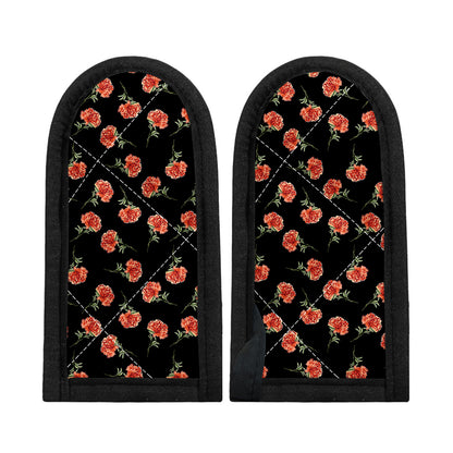 Watercolor Carnation Pattern Print Skillet Handle Cover