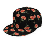 Watercolor Carnation Pattern Print Snapback Cap