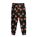 Watercolor Carnation Pattern Print Sweatpants