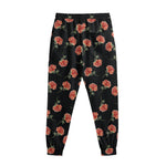 Watercolor Carnation Pattern Print Sweatpants