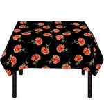 Watercolor Carnation Pattern Print Tablecloth