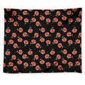 Watercolor Carnation Pattern Print Tapestry