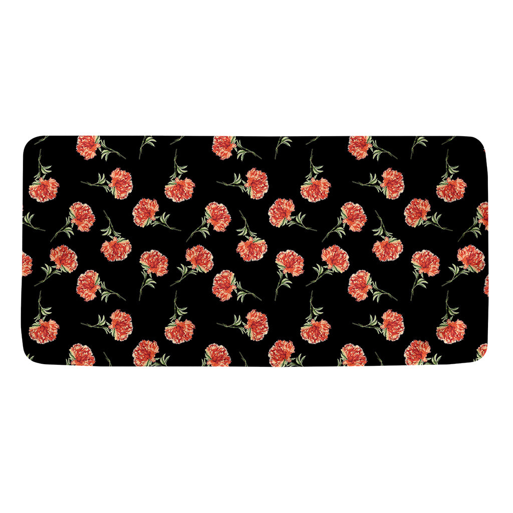 Watercolor Carnation Pattern Print Towel