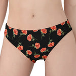 Watercolor Carnation Pattern Print Women's Panties