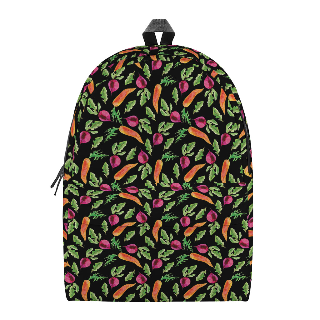Watercolor Carrot And Radish Print Backpack
