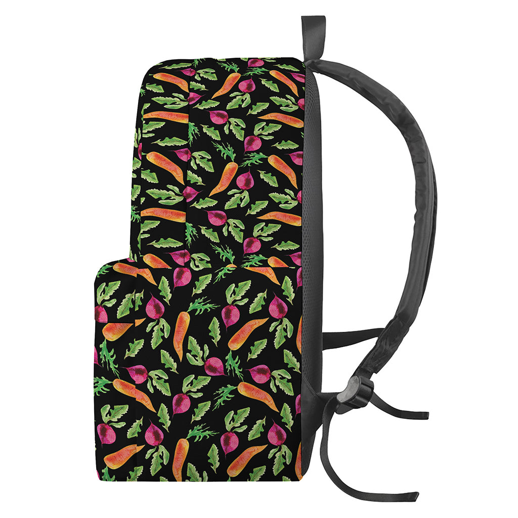 Watercolor Carrot And Radish Print Backpack