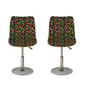 Watercolor Carrot And Radish Print Bar Stool Covers