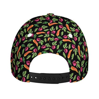 Watercolor Carrot And Radish Print Baseball Cap