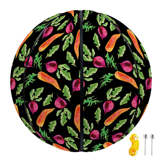 Watercolor Carrot And Radish Print Basketball