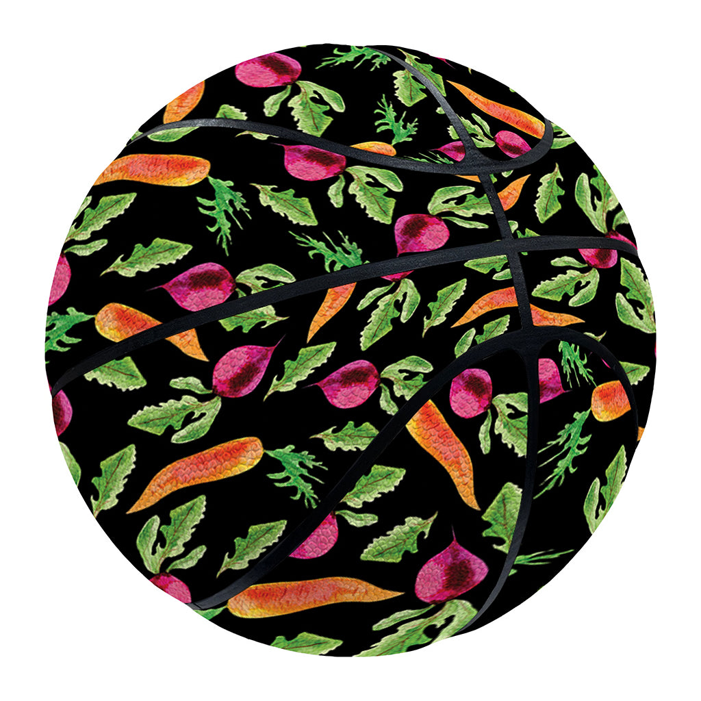 Watercolor Carrot And Radish Print Basketball
