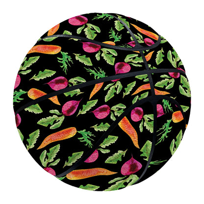 Watercolor Carrot And Radish Print Basketball