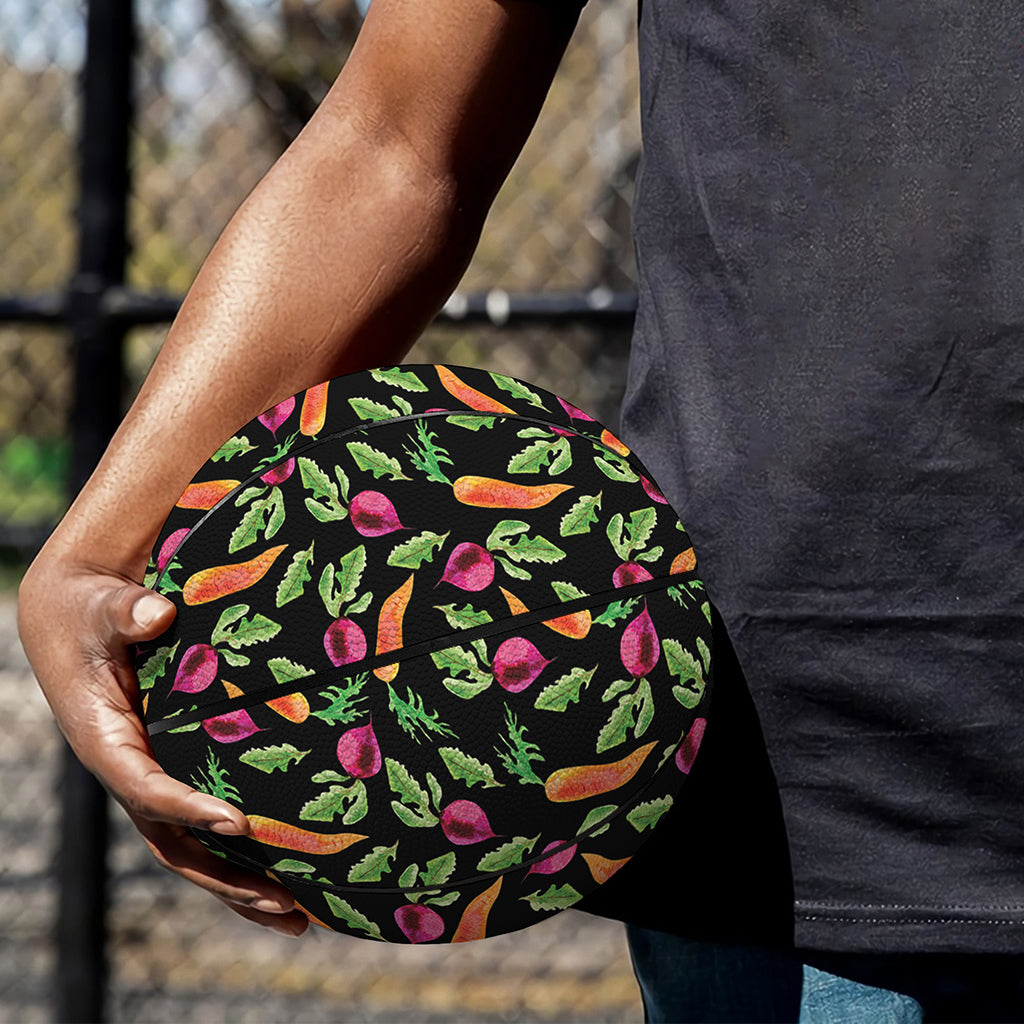 Watercolor Carrot And Radish Print Basketball