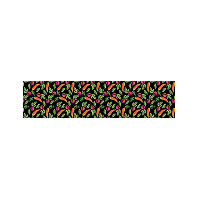 Watercolor Carrot And Radish Print Bed Runner