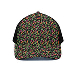 Watercolor Carrot And Radish Print Black Mesh Trucker Cap