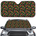 Watercolor Carrot And Radish Print Car Windshield Sun Shade