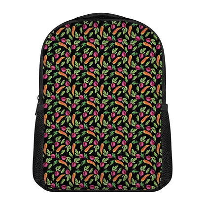 Watercolor Carrot And Radish Print Casual Backpack