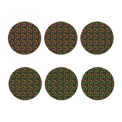 Watercolor Carrot And Radish Print Coaster Set
