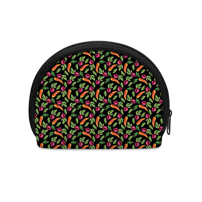 Watercolor Carrot And Radish Print Coin Purse